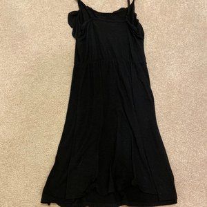 Simple black dress/cover-up w/ruffle